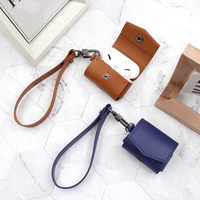 En stock pochette de luxe en similicuir pour écouteurs sac de rangement portable de haute qualité avec logo personnalisé fourre-tout promotionnel pour écouteurs