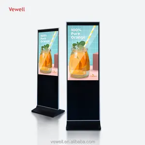 indoor floor standing advertising android english digital signage box and displays screen 65 75 86 inch outdoor digital signage