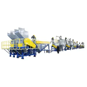 Automatic PP PE Pet HDPE Waste Bottle LDPE Film Woven-Bag Washing Plastic Recycling Machine