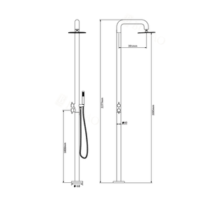 <span class=keywords><strong>Colonne</strong></span> de douche extérieure moderne en acier inoxydable, <span class=keywords><strong>colonne</strong></span> de douche sur pied, <span class=keywords><strong>robinet</strong></span> de douche - Product Image 5