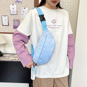 Riñonera deportiva para estudiantes de pana informal <span class=keywords><strong>y</strong></span> sencilla con estilo, riñonera para adolescentes al por mayor, riñonera personalizada barata para exteriores, riñonera para el pecho - Product Image 3