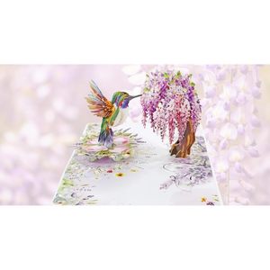 3D Floral Pop-Up Birthday Card for Women Valentine Greeting Card for Wife & Mum <b>Gloss</b> Lamination Digital Printing - Product Image 2