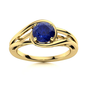 Bague solitaire en saphir créé en laboratoire en or noir 18 carats 1.28 carats Poids total Bijoux en or massif 14 carats Bague en saphir rose - Product Image 5