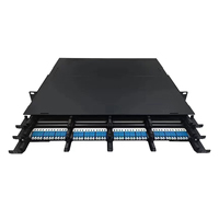 Panel de Conexión de Fibra Óptica de Alta Densidad Tipo Cajón para Montaje en Rack de 19 Pulgadas y 144 Puertos MPO para Redes FTTH