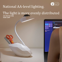 Lampe de bureau intelligente USB en forme de cygne avec projection, température de couleur réglable, abat-jour en dôme, corps en ABS pour la maison, le bureau ou les étudiants