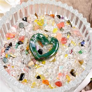 Venta al por mayor: Corazones de cristal natural estilo vintage para sanación, de Jaspe Oceánico y Ágata Musgosa, tallados huecos, en oferta para decoración. - Product Image 3