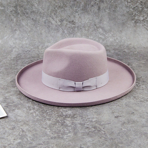 LiHua Mũ Len Úc 100% Mũ Fedora Vành Rộng 9CM Màu Xám Nhạt - Product Image 3