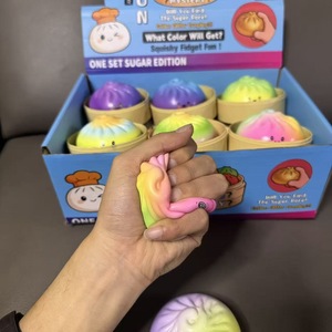 CHENXI PU Rainbow Dumpling Squishy Toy, Jouet sensoriel anti-stress à pincer en forme de boulette, Jouet de décompression - Product Image 2