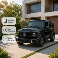 Voiture électrique mini tendance au design carré, 4 portes, pour jeunes – Cadeau stylé