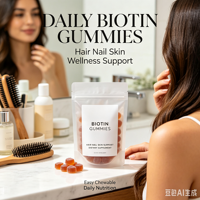 Gummies à la biotine pour des cheveux, une peau et des ongles sains – Complément alimentaire en gros