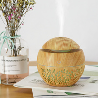 Humidificateur à ultrasons multifonctionnel OEM, mini diffuseur de brume froide en bois
