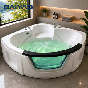 Vasca Idromassaggio Angolare con Bolle, Jacuzzi e Idromassaggio per 2 Persone, <span class=keywords><strong>Spa</strong></span> da Interno, Yacuzzi - Product Image 1
