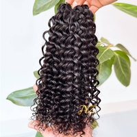 Fournisseur en gros de mèches à tresser pré-bouclées pour tissage rapide, extensions de cheveux humains au crochet effet plume