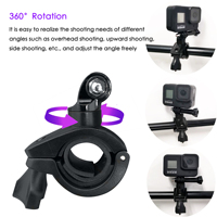 360 degrés Rotation vélo vélo moto guidon guidon support de montage pour Go-pros Hero 8 7 6 5 4 accessoires de caméra