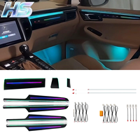 Kit d'éclairage d'ambiance pour voiture Porsche Macan 2018-2024, 18 en 1, éclairage d'ambiance acrylique Symphony, éclairage d'ambiance pour l'espace des pieds