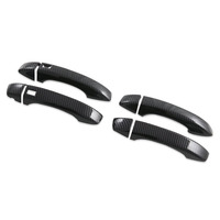 Accessoires intérieurs de voiture : Poignée de porte et panneau de commande de style fibre de carbone en plastique de luxe pour MG HS 2018-2024 (conduite à droite)