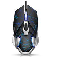 Ratón para Juegos con Cable RGB Macro de 8000 DPI, 68 Luces RGB Únicas