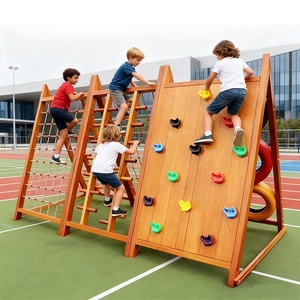 Pont d'équilibre en bois de haute qualité pour enfants, équipement de terrain de jeu extérieur Qiuqian Garden, modèle <span class=keywords><strong>KAILANG</strong></span> KLPP02, capacité de 100 kg - Product Image 6
