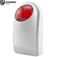 Alarme sirène stroboscopique autonome extérieure à commande vocale, prix usine, sans fil 433 MHz, 110 dB, batterie lithium rechargeable, 50 pièces