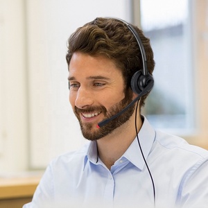 Auricular con cable USB con micrófono Protección auditiva Controles de función en línea para comunicación en línea de Skype - Product Image 5