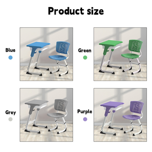Thoải mái trẻ em lớp học nghiên cứu bàn ghế với cánh tay kim loại và ghế nhựa được thiết kế cho các trường học - Product Image 4