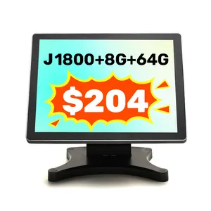 Pos Pc 15 pouces au détail écran tactile Pos systèmes caissier registre Restaurant tout en un LED pour les entreprises SSD Windows 10 Quad Core