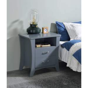 DB Colt Grey Finish Accent Table Mesita de noche elegante - Product Image 1