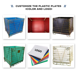 Conteneur en fil métallique préformé en acier doux Q235 galvanisé à chaud, durable pour le transport de métaux, avec guide pour chariot élévateur - Product Image 5