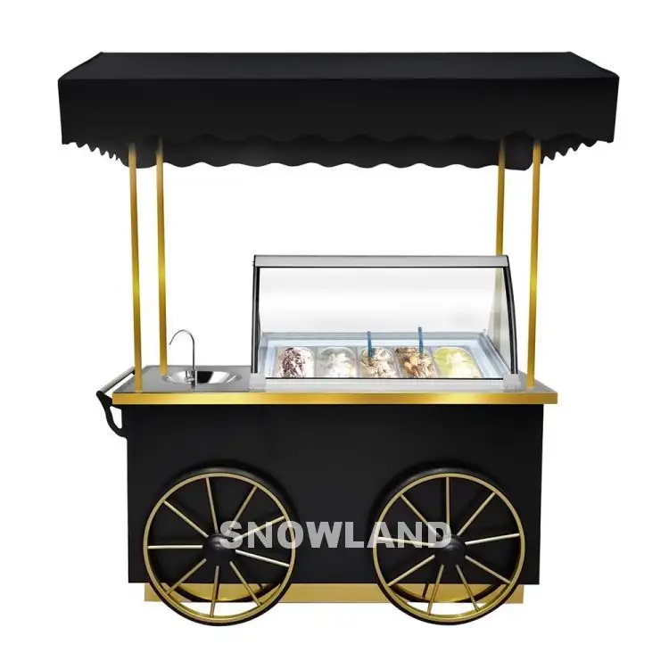 New Model Mobile Ice Cream Van Ice Cream Cart With Freezer