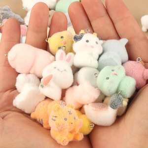 Mini cucciolo di Alpaca ciondoli in resina di coniglio accessori <span class=keywords><strong>gancio</strong></span> in resina animali che affollano 3D Figure ornamenti regalo in miniatura collezione - Product Image 1