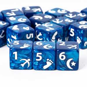 Cho Tùy Chỉnh Màu Xanh Bow Mũi Tên Acrylic D6 Dice 16Mm Mô Hình Ngọc Trai D & D Dice Cho Archer Ranger RPG Cuộc Phiêu Lưu - Product Image 3