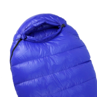 Sac de couchage confortable de type momie en nylon blanc 90% pour adultes, camping en plein air, portable, chaud, hiver, ultraléger, par temps froid