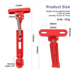 Ulip V2 17 CM Red Longer Adjustable Fit for 9bot Max G30 Electric Scooter Kickstand Aluminum Foot Support Footrest Side <b>Stand</b> - Product Image 2