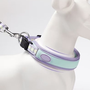Premium moderne ademende milieuvriendelijke verstelbare hondenhalsband met zacht luchtnet gevoerd polyester plastic solide - Product Image 1