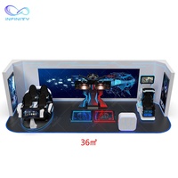 Infinity 10 ~ 100 metros cuadrados parques de atracciones 9D Vr servicio de una tienda 9D simulador máquina de videojuegos para parque temático Vr