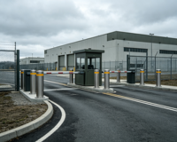 Borne de sécurité électrique hydraulique escamotable entièrement automatique avec contrôle à distance par application pour contrôle d'accès des véhicules