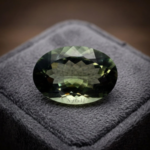 ควอตซ์ PRASIOLITE / กรีนอะมีทิสต์ ทรงรี ขนาด 4x5 มม. น้ำหนัก 0.36 กะรัต คุณภาพสูง เจียระไนแบบเหลี่ยม ได้รับการรับรองจาก IGI จากมินาสเกราส์ เหมาะสำหรับทำเครื่องประดับ - Product Image 3