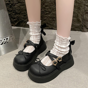 Zapatos de Piel Sintética con Tacón Grueso y Plataforma, Estilo Francés con Lazo, para Primavera y Verano - Product Image 6