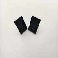 Support d'affichage pour smartphone en acrylique noir, support de téléphone portable pour comptoir avec support arrière pour les magasins de détail, les expositions et les bureaux