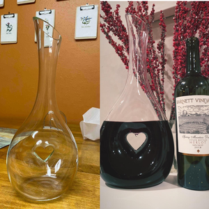 <span class=keywords><strong>Carafe</strong></span> à vin rouge en <span class=keywords><strong>cristal</strong></span> transparent sans plomb de style art occidental classique en forme de cœur, faite à la main, 900 ml, logo personnalisé - Product Image 6