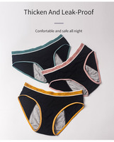 Culottes menstruelles quotidiennes grande taille, 3 couches, anti-fuites, en viscose respirante, imprimé lettres