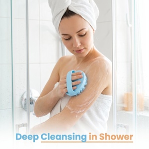 Brosse de douche exfoliante douce en silicone de qualité alimentaire pour le corps, idéale pour les peaux sensibles - Product Image 3