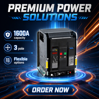 Disjoncteur HUIDICH 1600A 3P ACB avec protection Li, type extractible/fixe, 220/380V 50Hz pour projets industriels