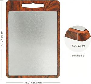 Tabla de Cortar de Titanio de Lujo Personalizada, Doble Cara, Madera Sólida de Sapele, Tabla de Cortar de Doble Uso, Tabla Grande para Quesos y Embutidos - Product Image 3