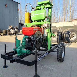 150m 깊이 325mm 드릴링 직경 DTH 자동 코어 모바일 수원 시추 장비 디젤 엔진 펌프 및 코어 샘플링 포함 - Product Image 1