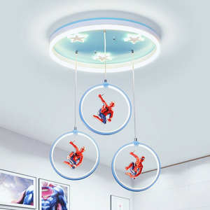 Plafonnier moderne Led pour chambre d'enfants en forme de SpiderMan avec étoiles de dessin animé pour la protection des yeux - Product Image 3
