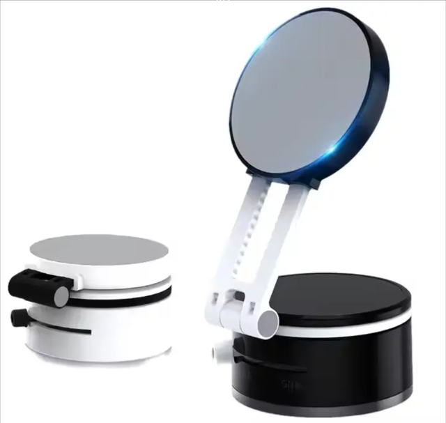 360 Degree Rotating Strong Quality Vacuum Magnetic Suction Phone Holder Foldable Car Gym Mirror for Shower