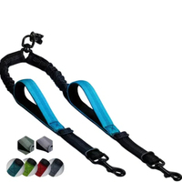 Laisse rétractable double élastique anti-emmêlement réfléchissante pour chien/chat avec rayures métalliques et en nylon pour petits animaux