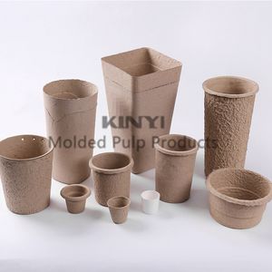 Microfibres en papier écologique pièces, bol rond biodégradables, démarreur de plantes, plateaux de <span class=keywords><strong>semis</strong></span>, pots à farine pour plantes - Product Image 3