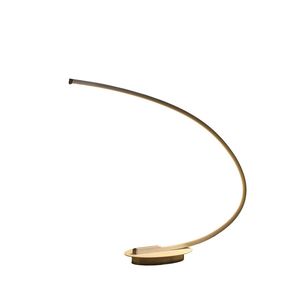 Lámpara de mesa de tubo de arco LED de níquel cepillado Eli de 16 pulgadas, moderna, con control remoto, de metal de hierro flexible, funciona con pilas para uso en la habitación - Product Image 2